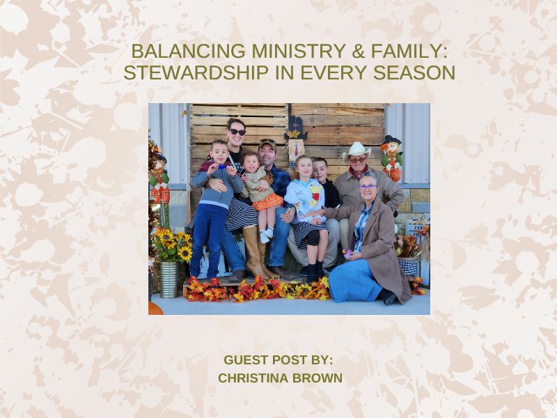 Family photo representing balancing ministry and family in every season of life