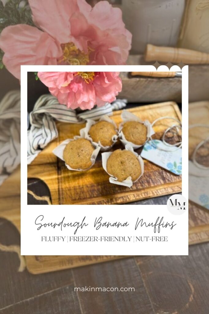 Sourdough Banana Muffins – Fluffy, Freezer-Friendly, and Nut-Free